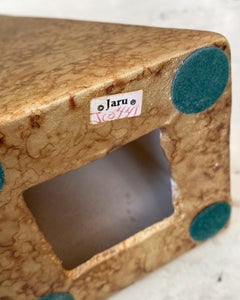 Jaru of California Gold Ceramic Pyramid Obelisk Sculpture