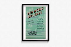 Original poster from the early 1930s for the Cunard White Star Line