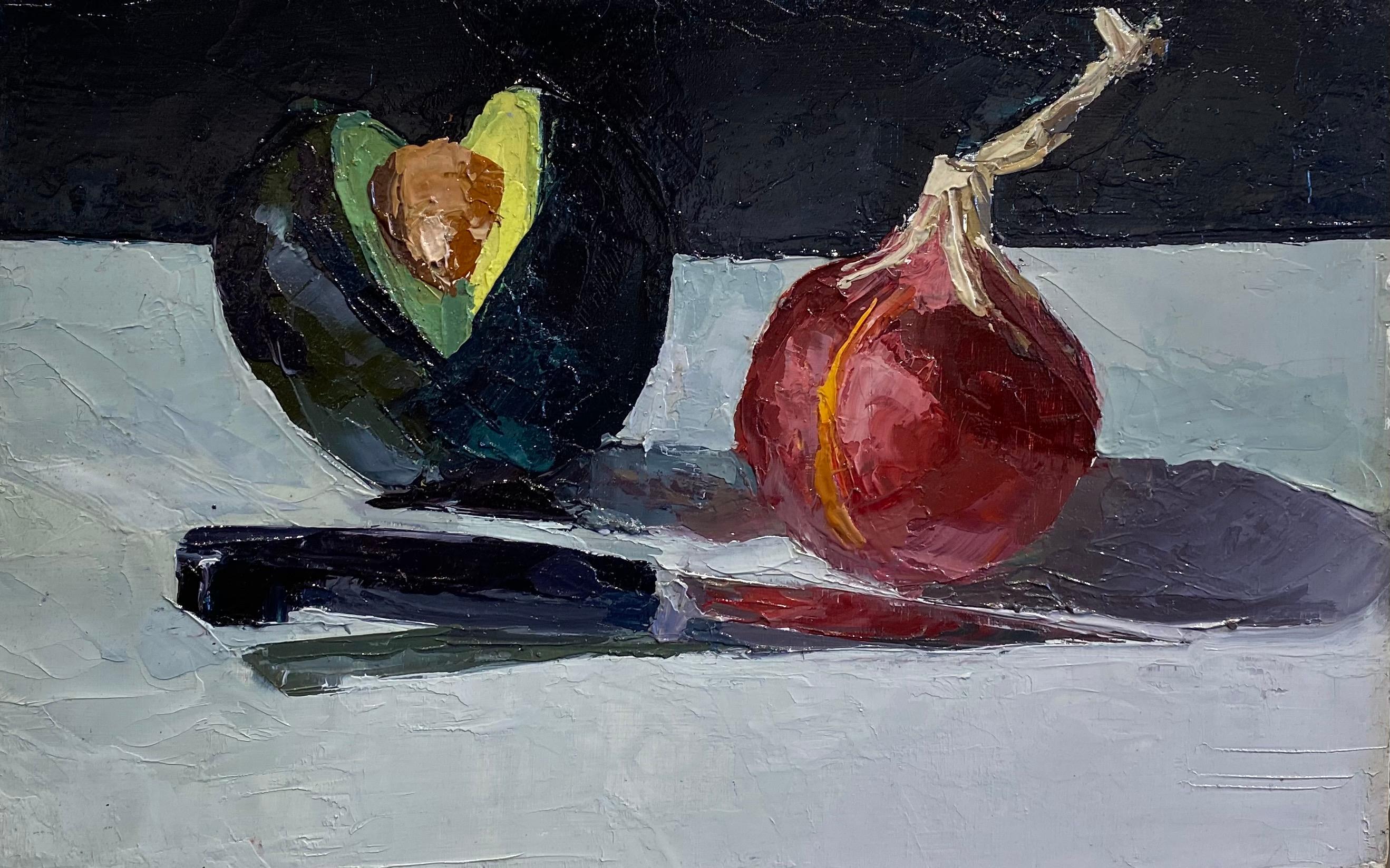 Jarvis Wilcox Still-Life Painting - Avocado and Onions