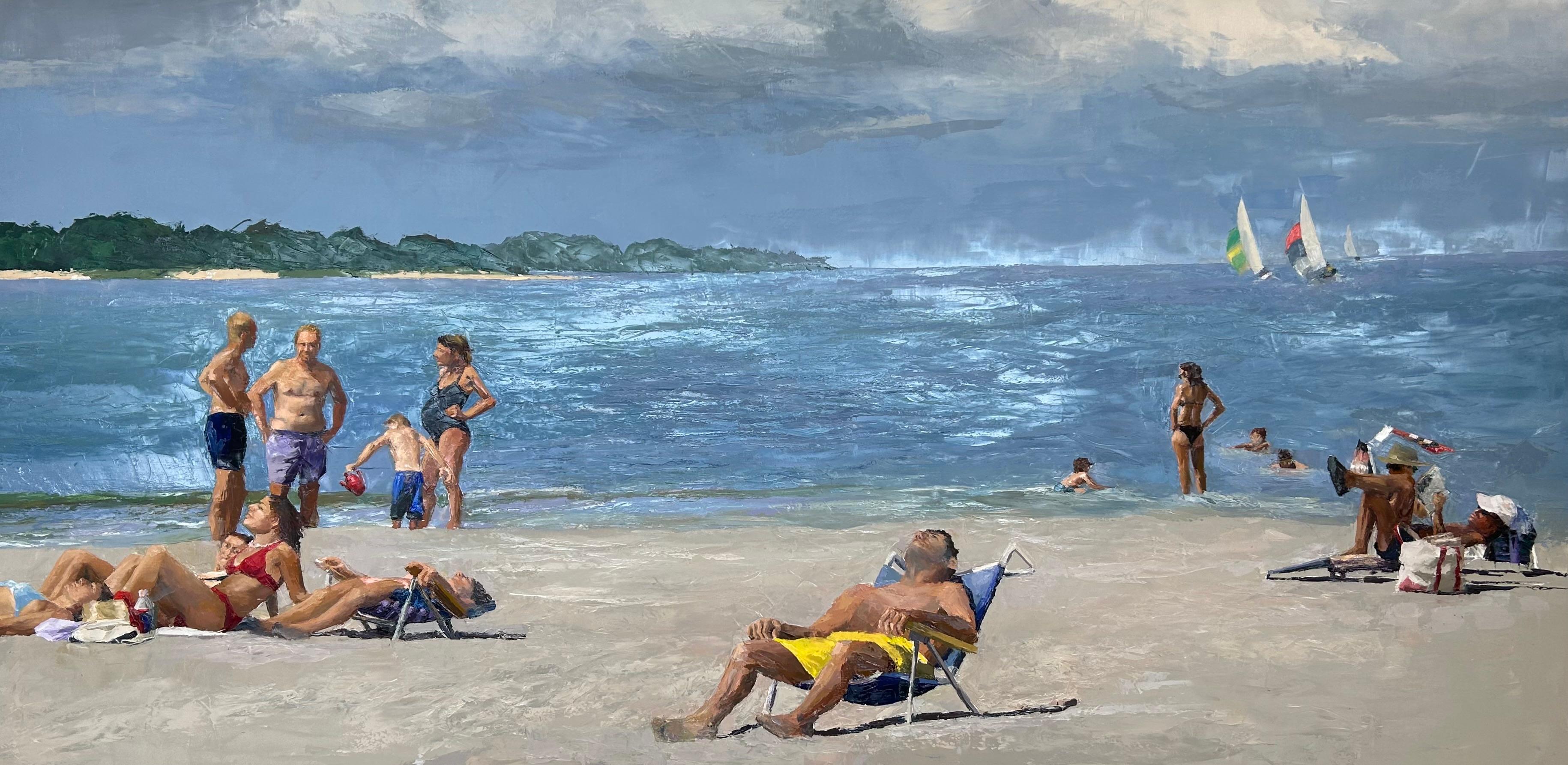 Jarvis Wilcox Landscape Painting - Beach Day