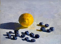 Zitrone und Blaubeeren