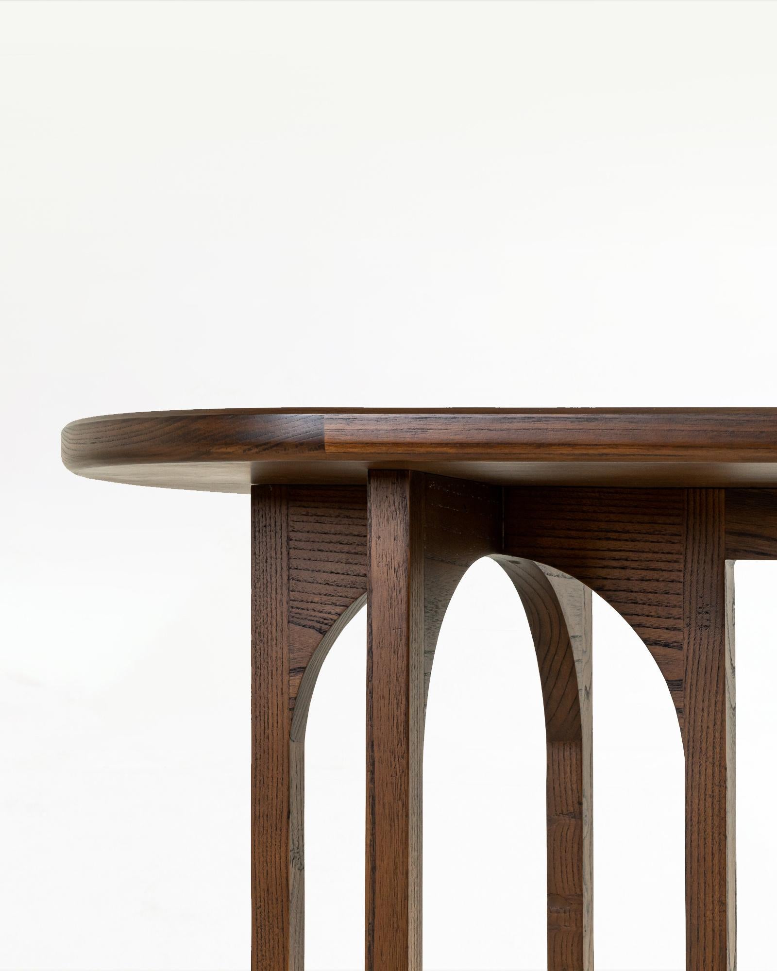 Post-Modern Jarvits Arched Console Table in Espresso Walnut For Sale