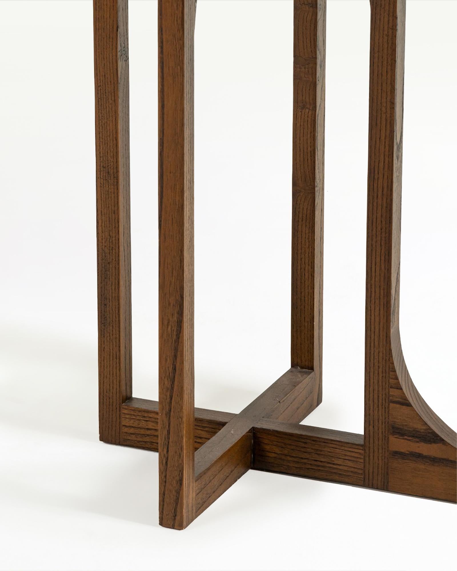 Indonesian Jarvits Arched Console Table in Espresso Walnut For Sale