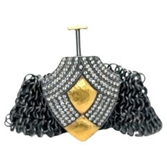 JAS-20-2044 - BRACELET en maille fait main 24 carats/SS avec diamants de 2,50 carats