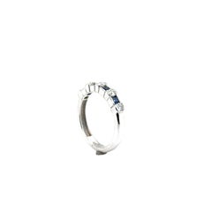 JAS-21-2222 - 14K WG 0.35Ct G/H SI1 DIAS & 0.40Ct PRINCESS CUT SAPPHIRES