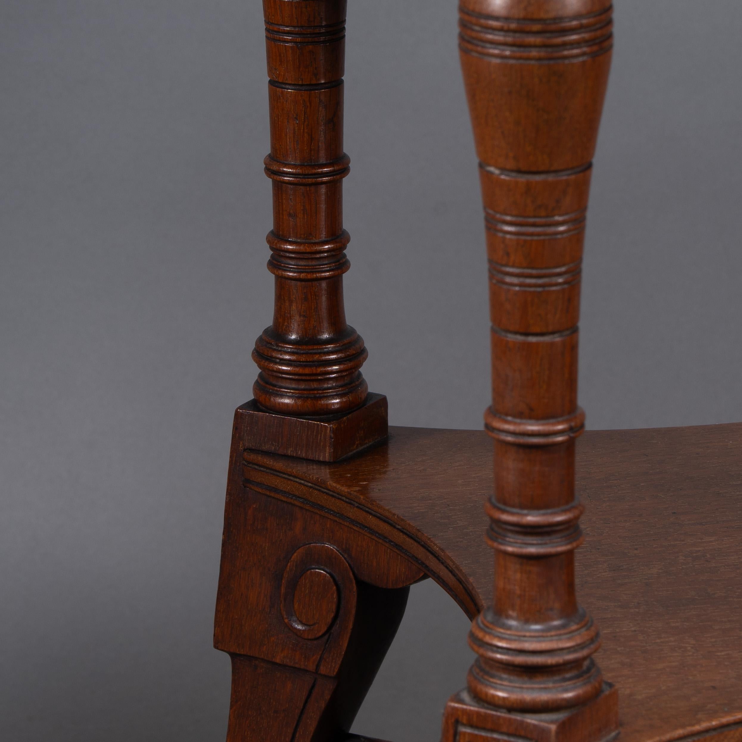 Jas Shoolbred. An Aesthetic Movement walnut octagonal center table For Sale 13