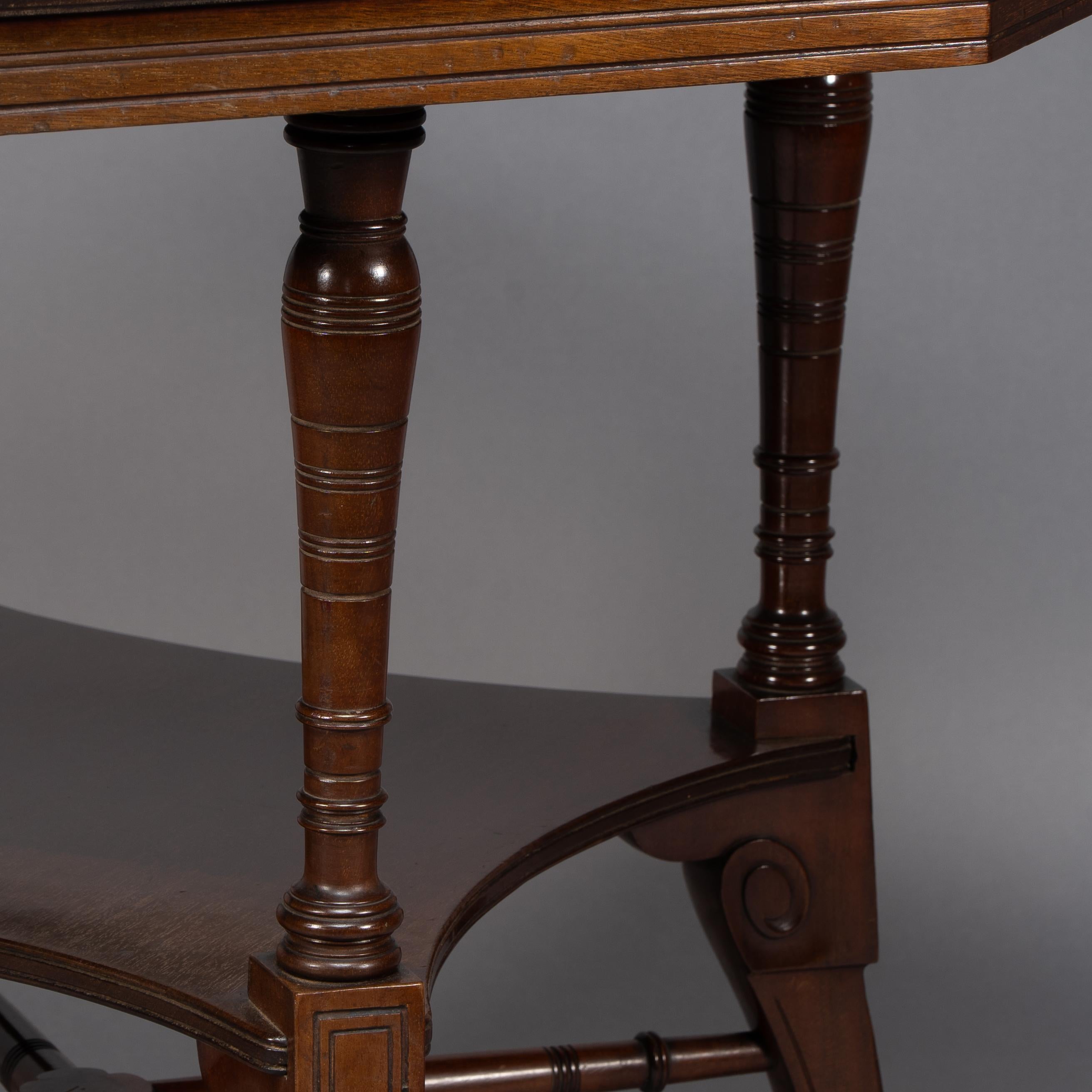 Jas Shoolbred Attri, An Aesthetic Movement octagonal shaped centre table For Sale 8