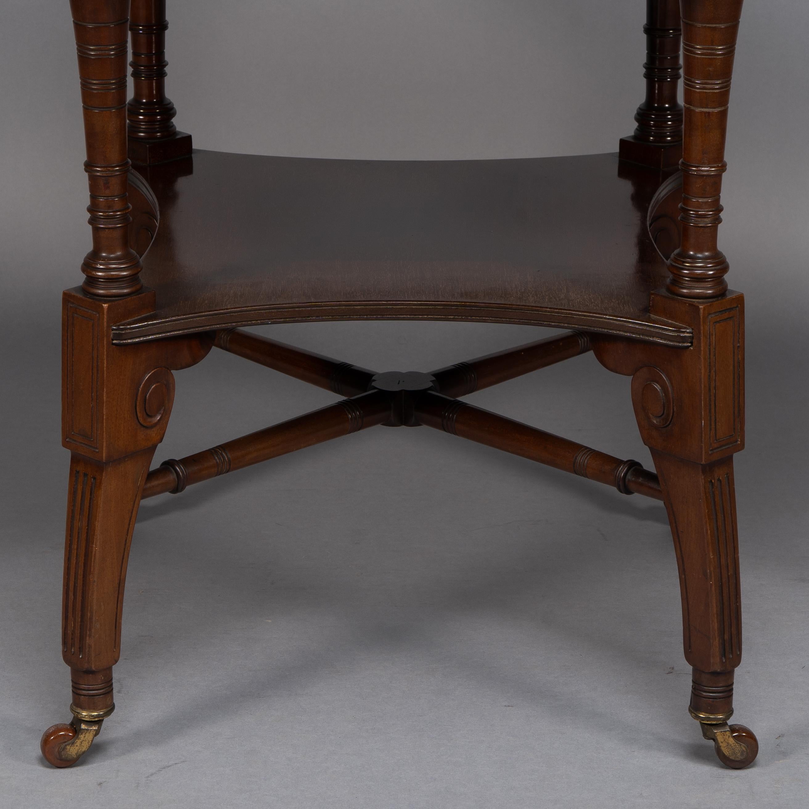 Jas Shoolbred Attri, An Aesthetic Movement octagonal shaped centre table For Sale 9