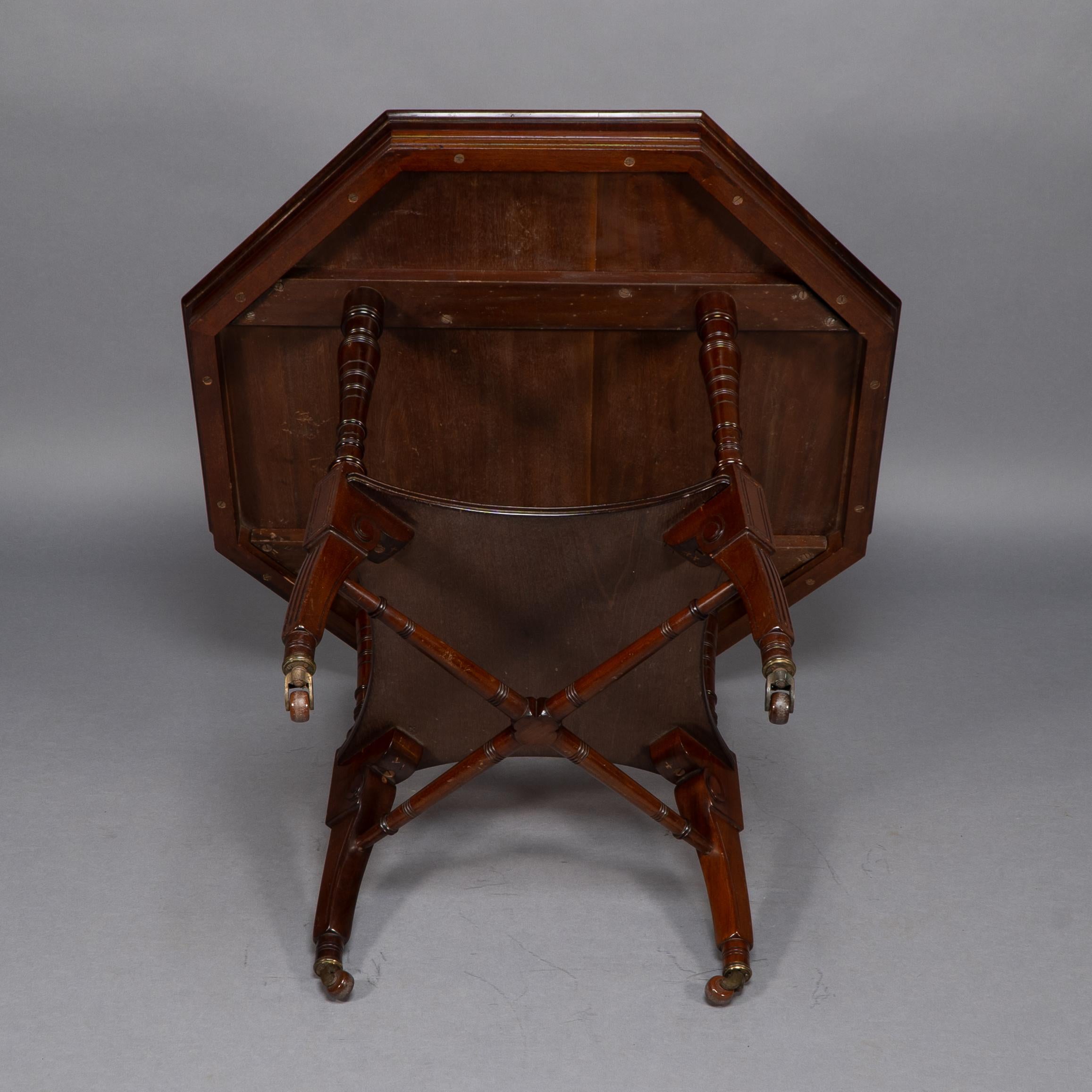 Jas Shoolbred Attri, An Aesthetic Movement octagonal shaped centre table For Sale 13