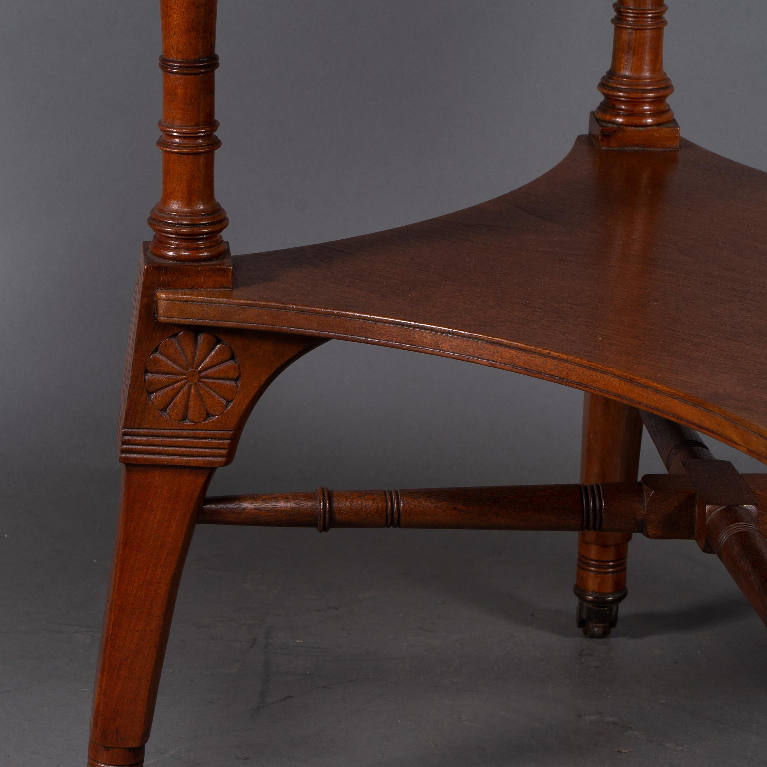 Jas Shoolbred attri. An Aesthetic Movement octagonal walnut side table For Sale 6