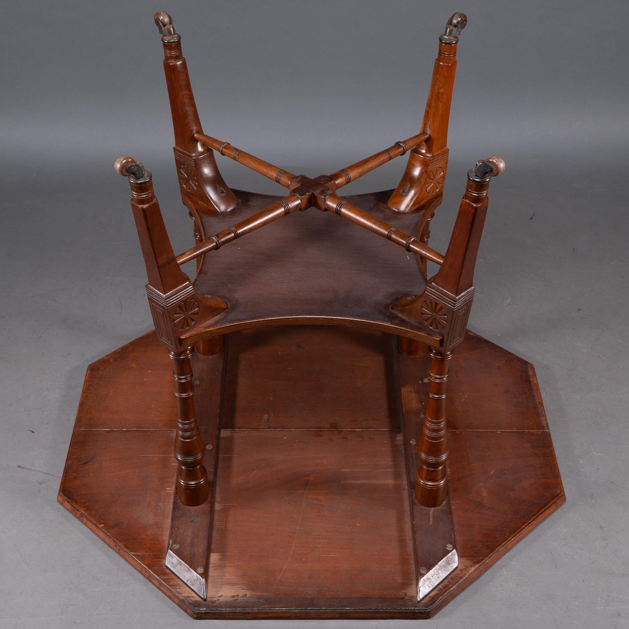Jas Shoolbred attri. An Aesthetic Movement octagonal walnut side table For Sale 10