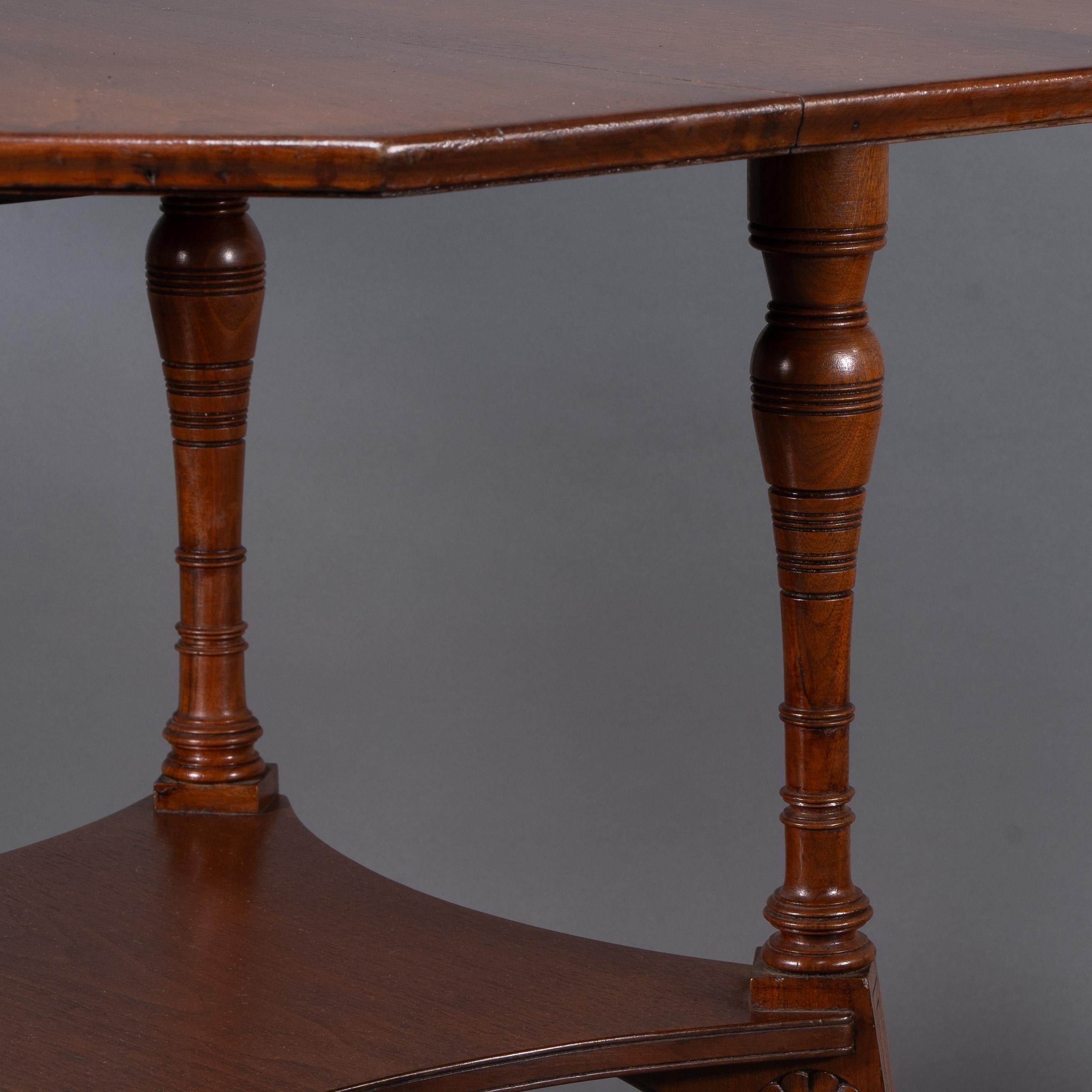 Jas Shoolbred attri. An Aesthetic Movement octagonal walnut side table For Sale 1