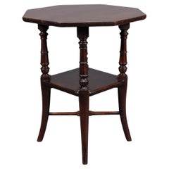 Jas Shoolbred attributed. An Aesthetic Movement octagonal Mahogany side table