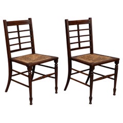 Jas Shoolbred & Co. Paire de chaises de salle à manger ou d'appoint Aesthetic Movement