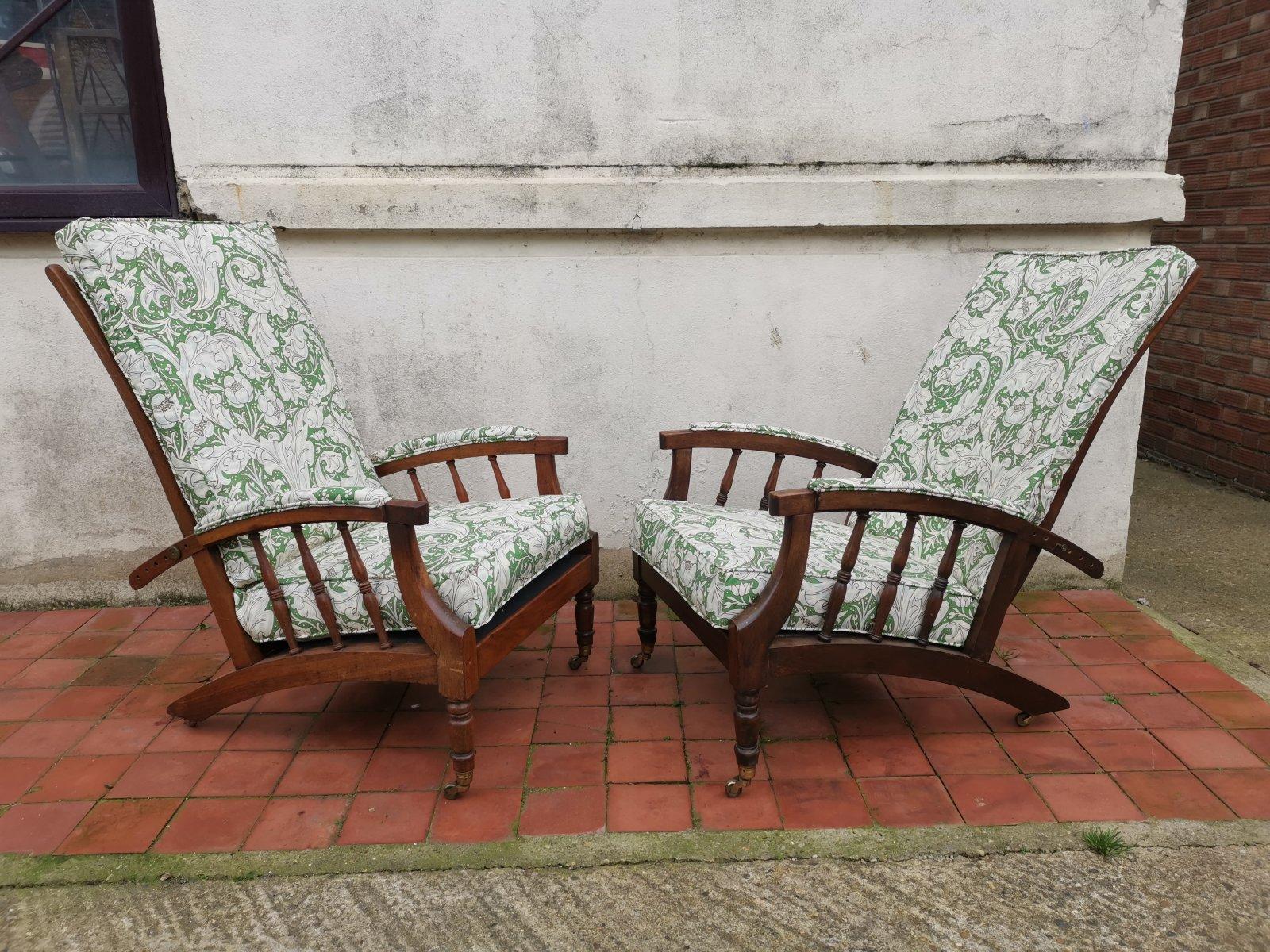 Jas Shoolbred Morris and Co Style a Pair of Aesthetic Movement