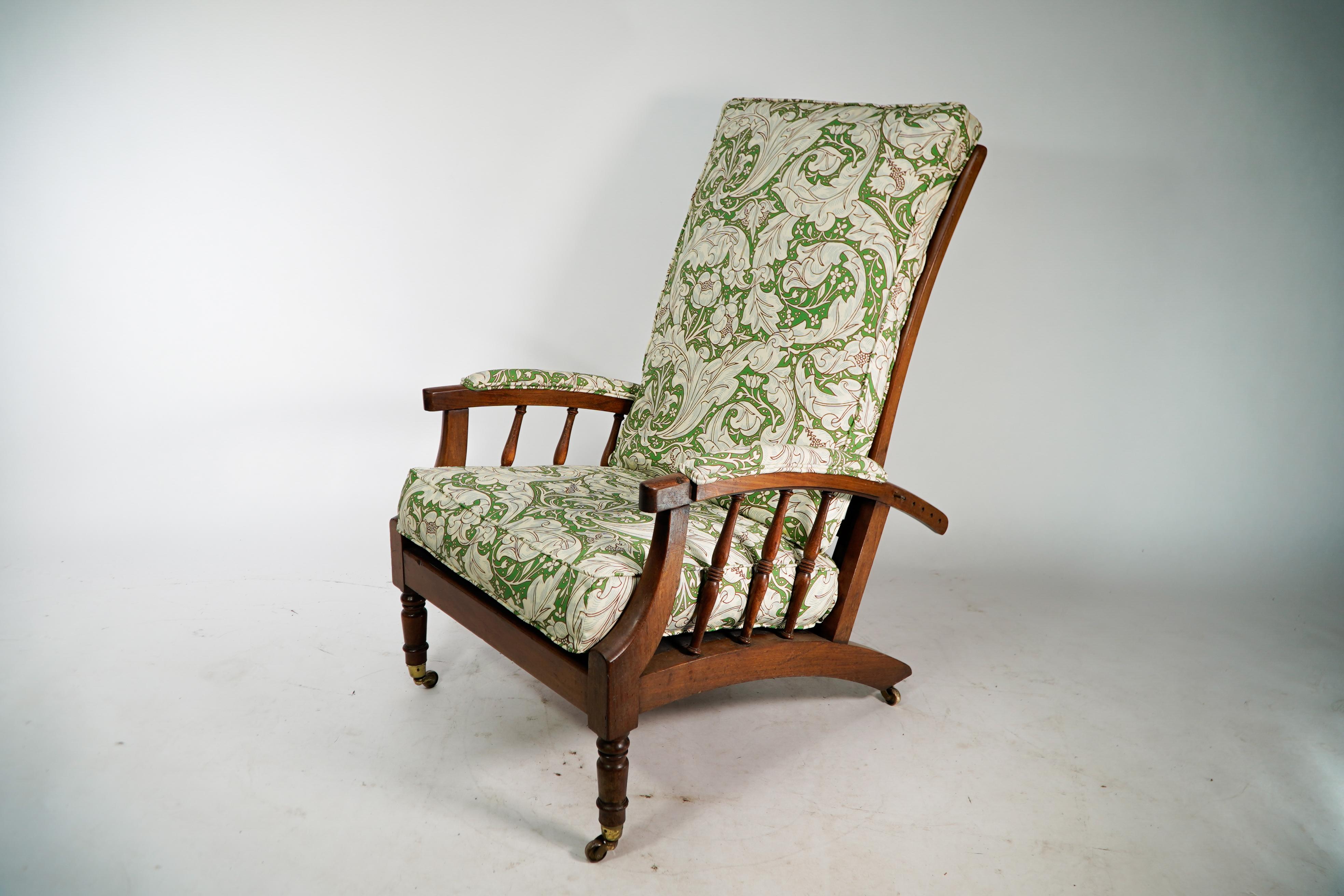 Jas Shoolbred Morris & Co Style une paire de fauteuils inclinables Aesthetic Movement en vente 7
