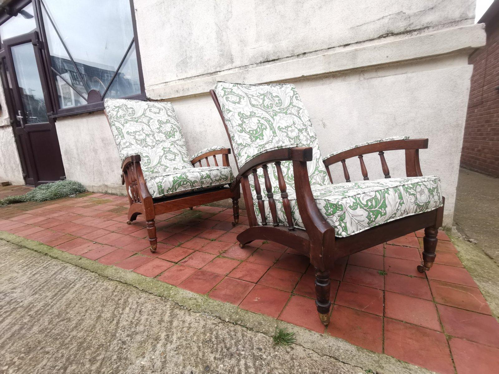 Jas Shoolbred Morris and Co style A Pair of Aesthetic Movement