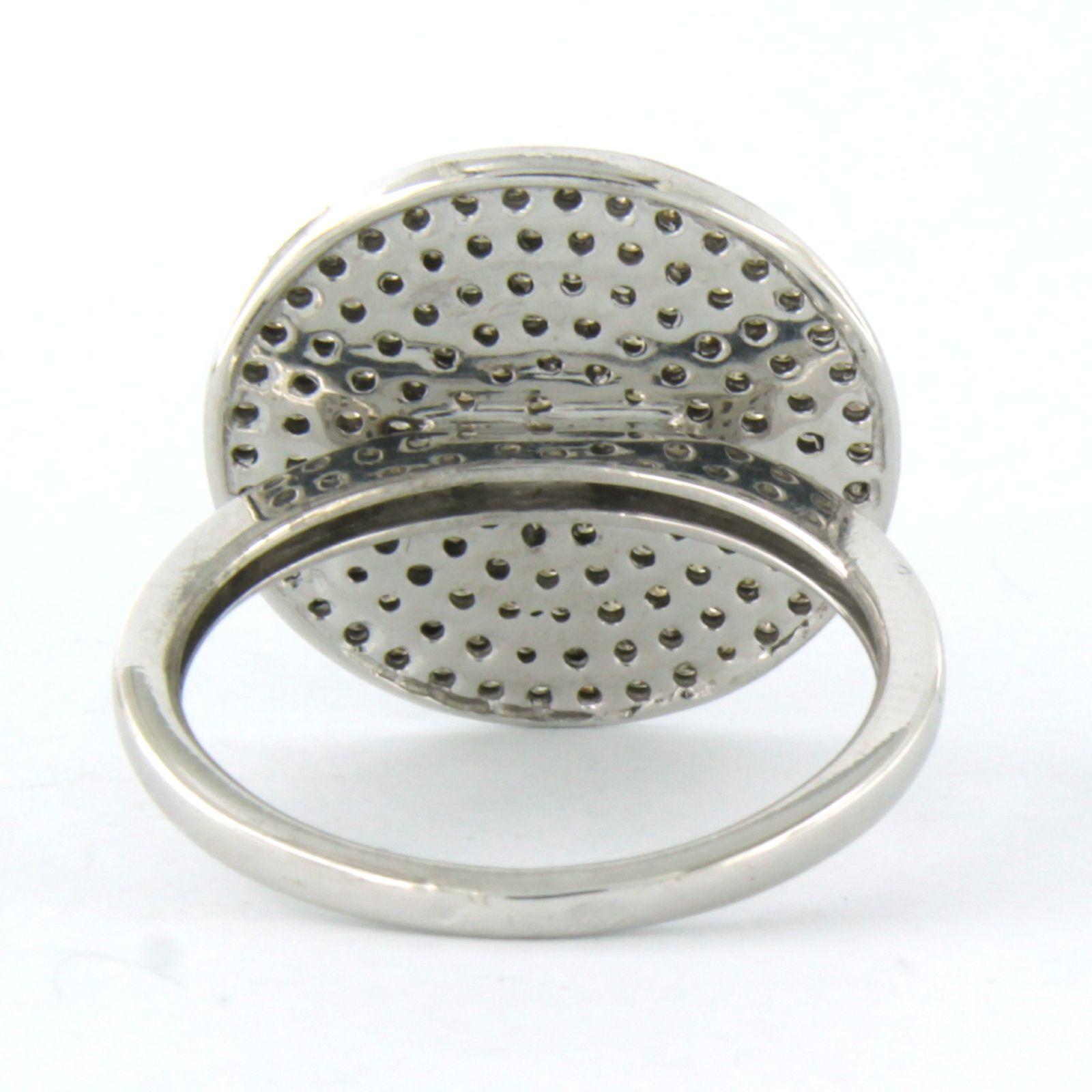 JASANI - 18k white gold ring set with diamonds  In Good Condition For Sale In The Hague, ZH