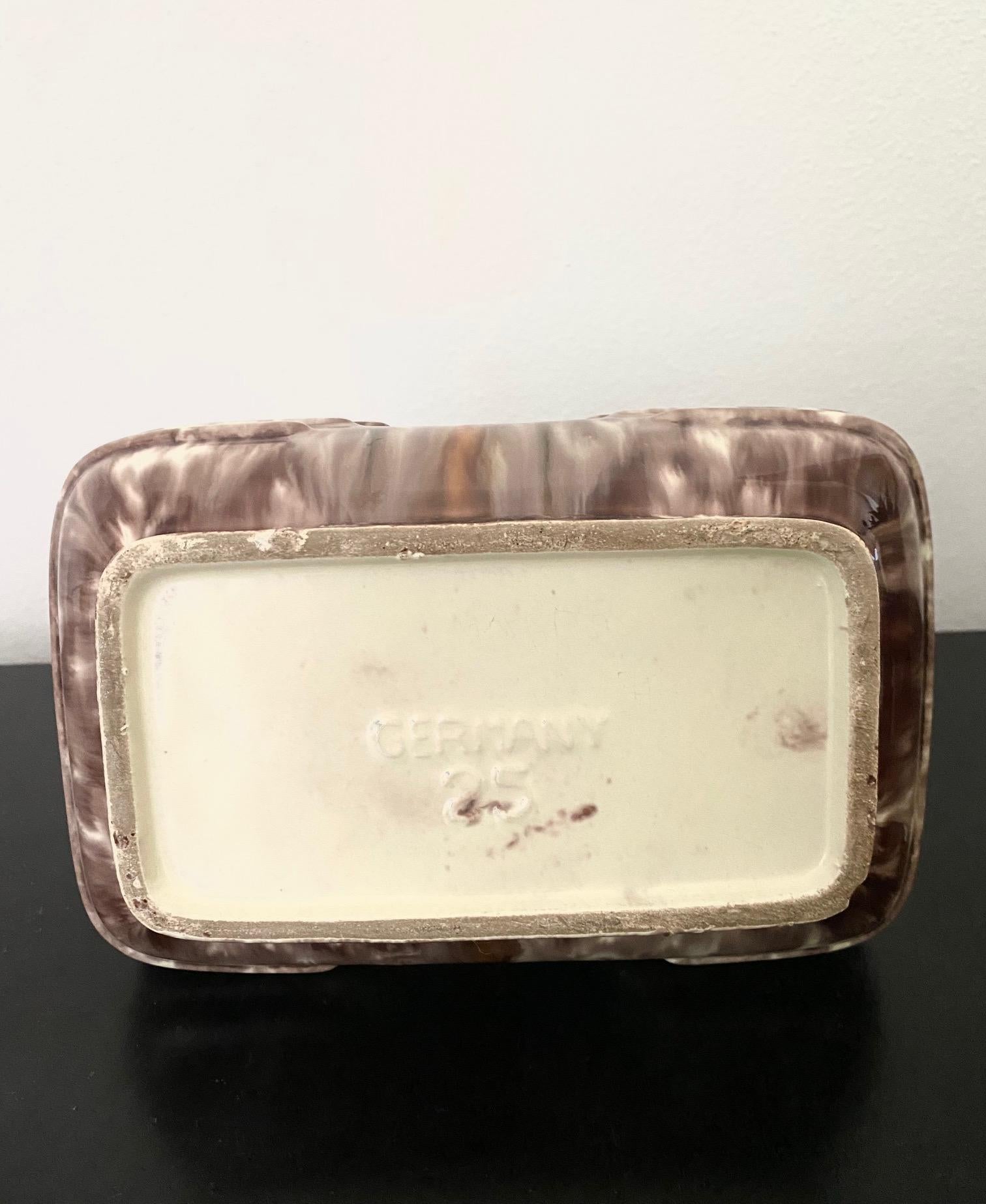 Jasba Art Deco Style Lidded Ceramic Box For Sale 2