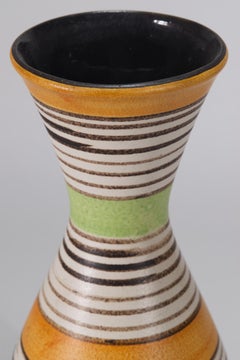 Jasba Color-block Vase, West German Pottery 1960s