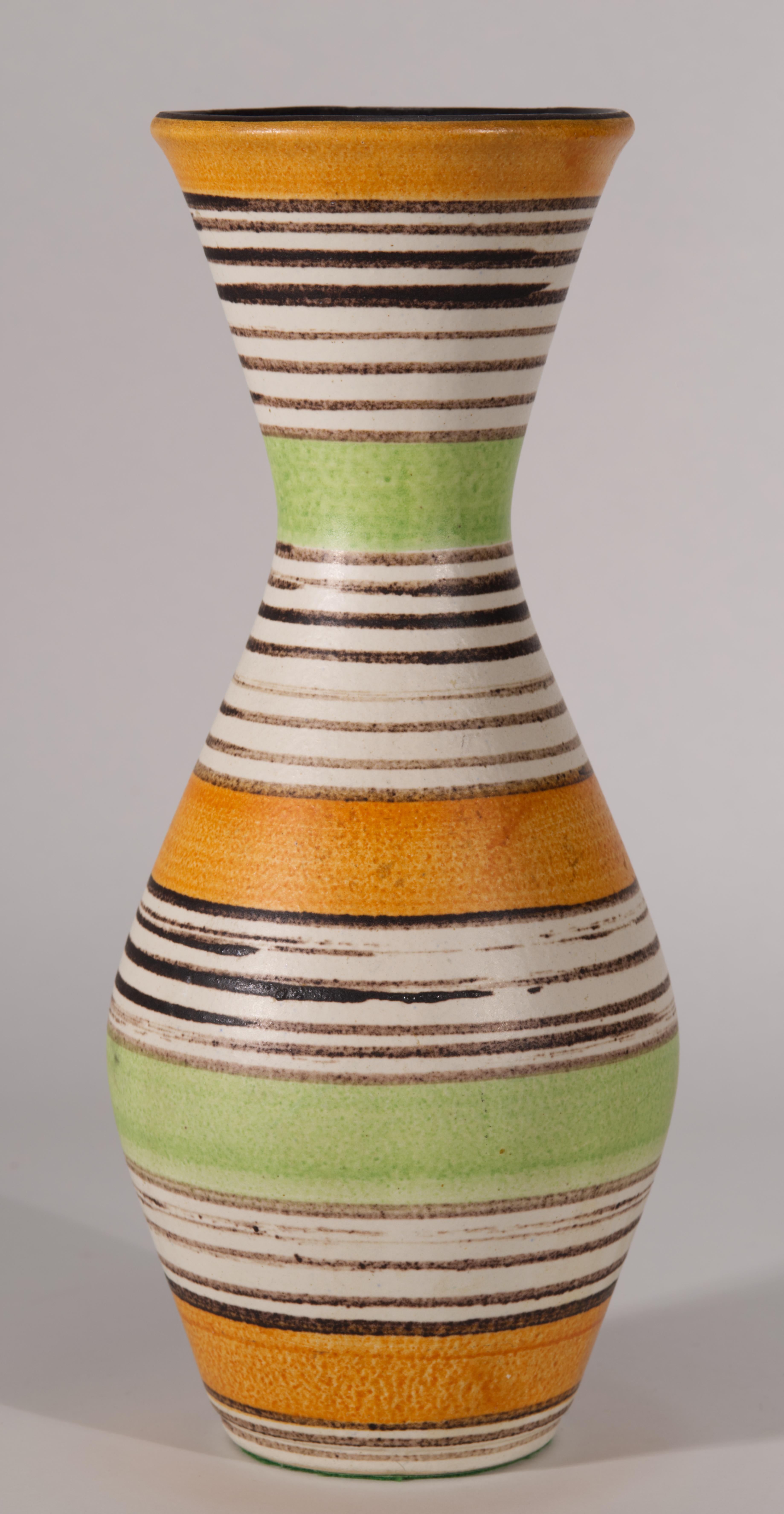 Tedesco Vaso Jasba a blocchi di colore, West German Pottery 1960s in vendita
