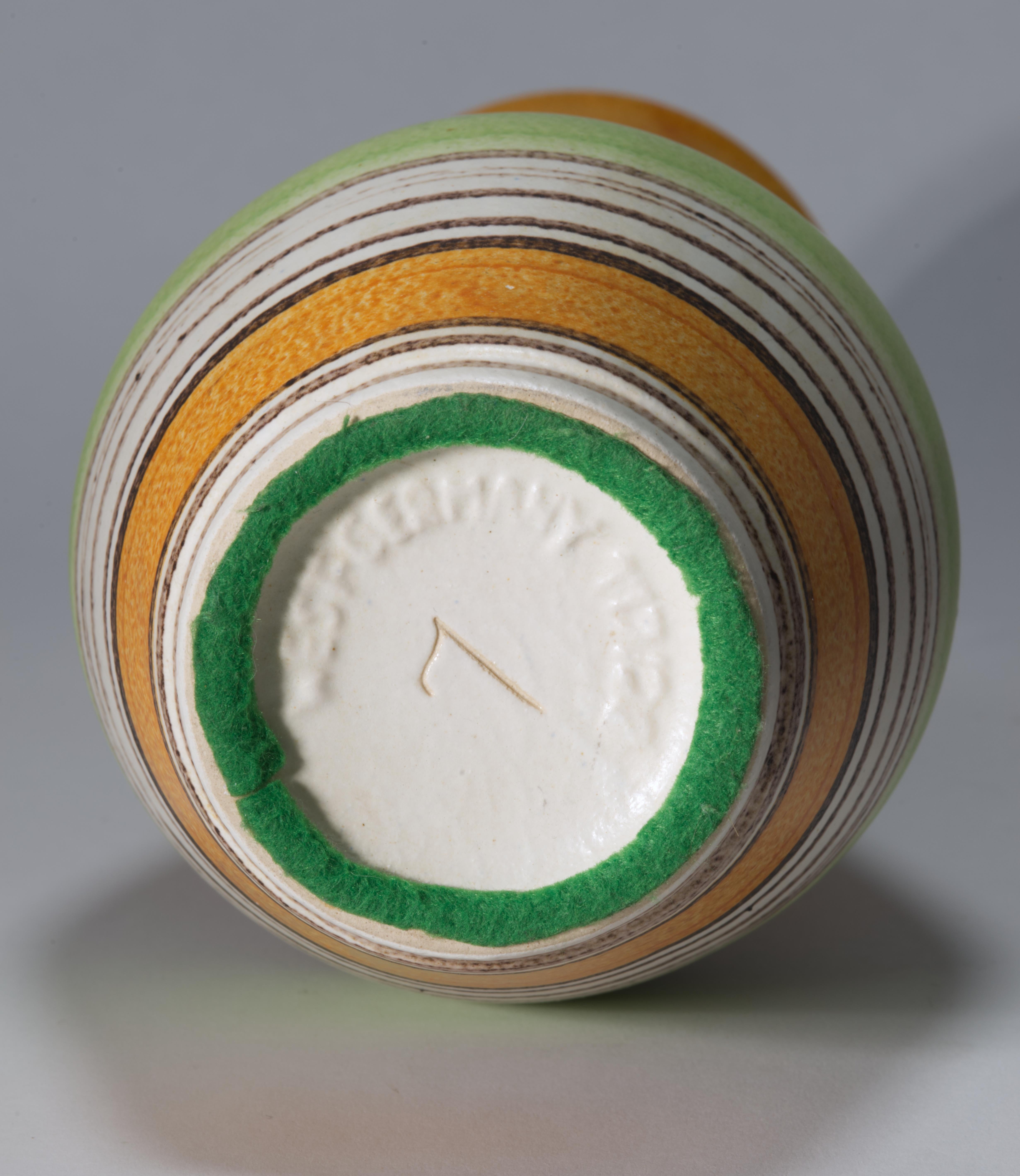 Smaltato Vaso Jasba a blocchi di colore, West German Pottery 1960s in vendita