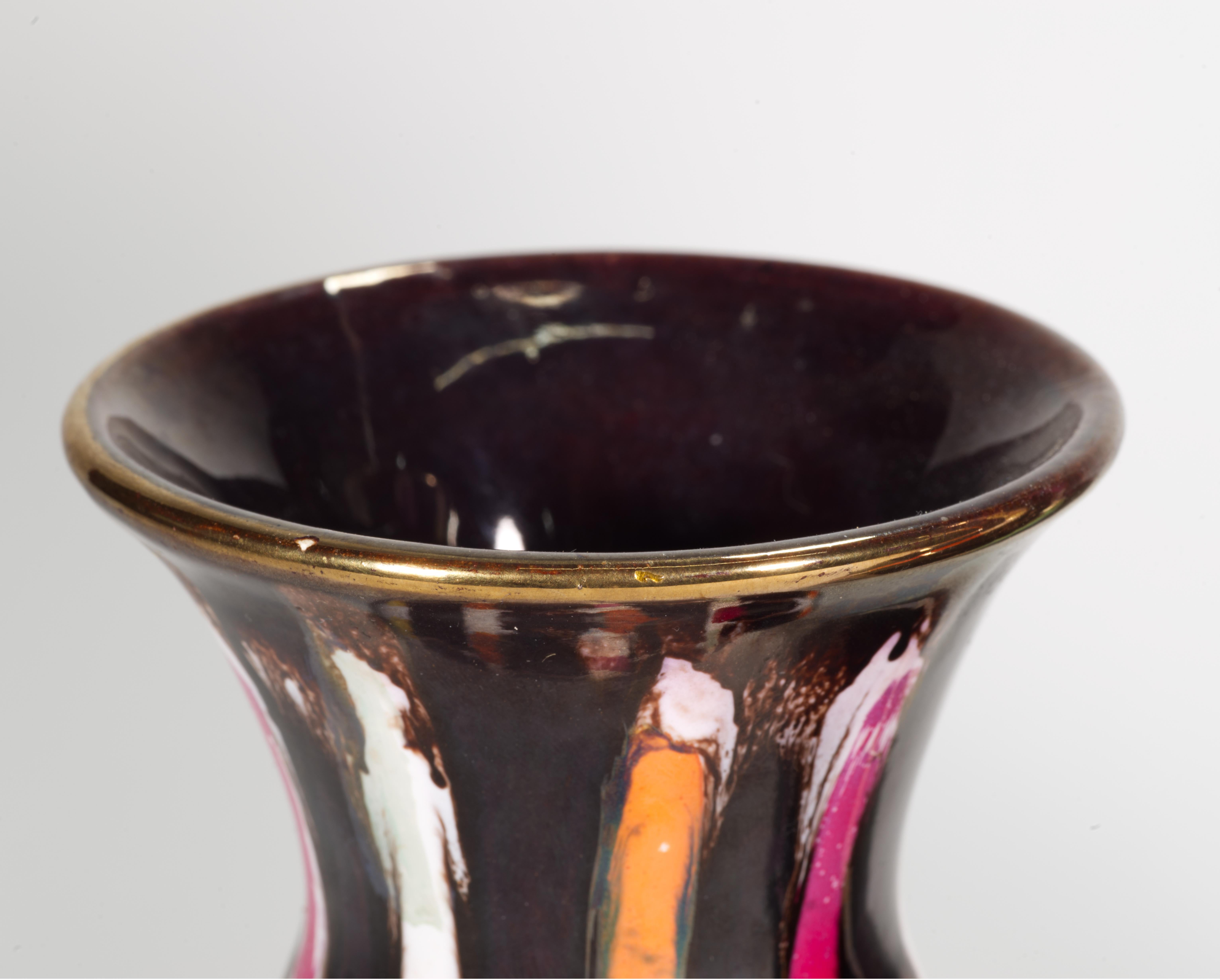 Jasba Keramik Juego de 2 jarrones de lava, West German Pottery Años 60 en Bueno estado para la venta en Clifton Springs, NY