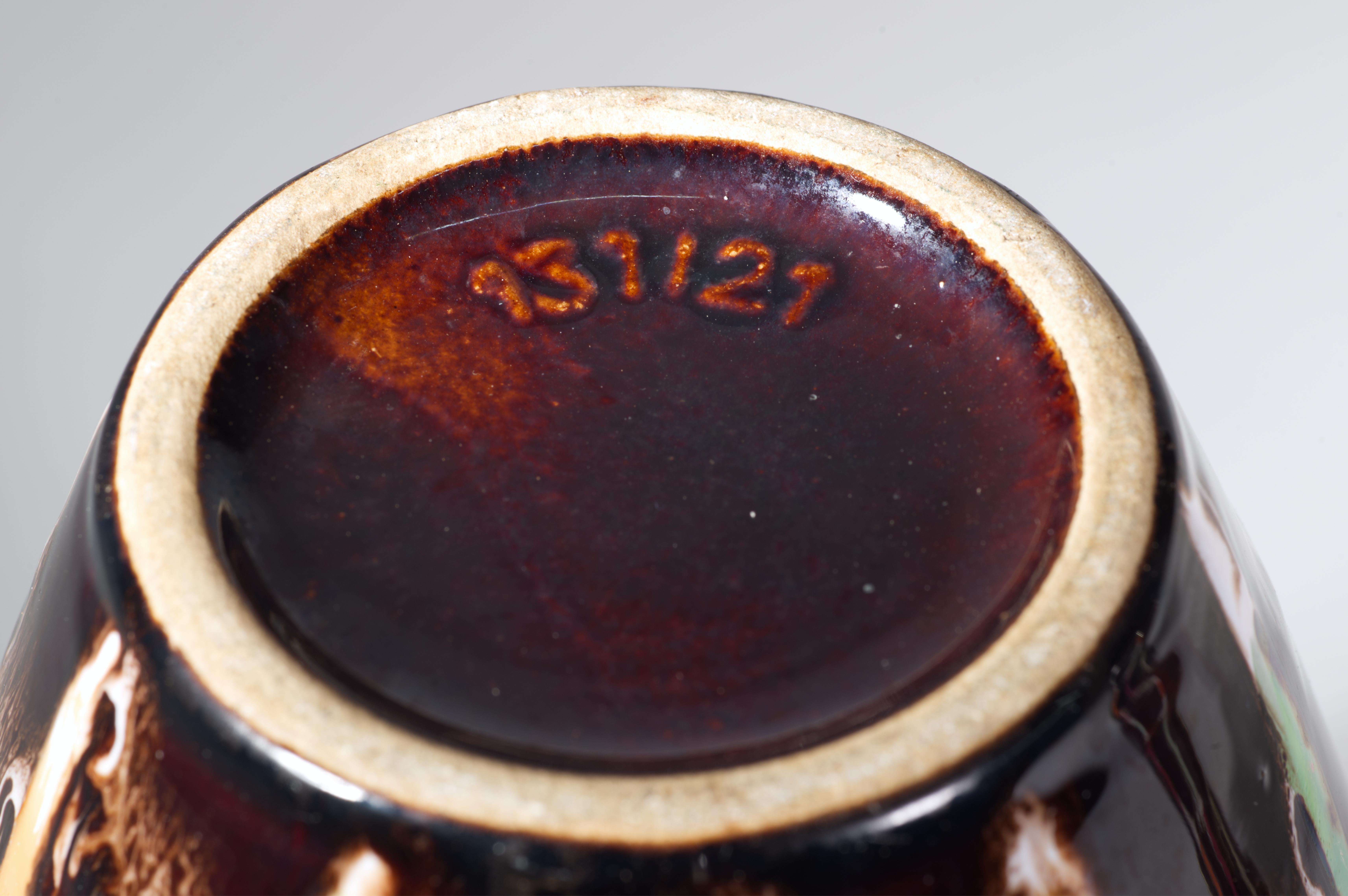 Jasba Keramik Juego de 2 jarrones de lava, West German Pottery Años 60 Cerámico en venta