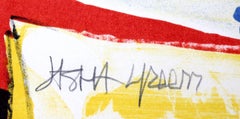 White and Yellow Abstract Print by Jasha Green