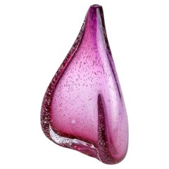 Jasmim - Rose Pink - Bubble Glass - Tear Drop Vase - Signed Jasmim 