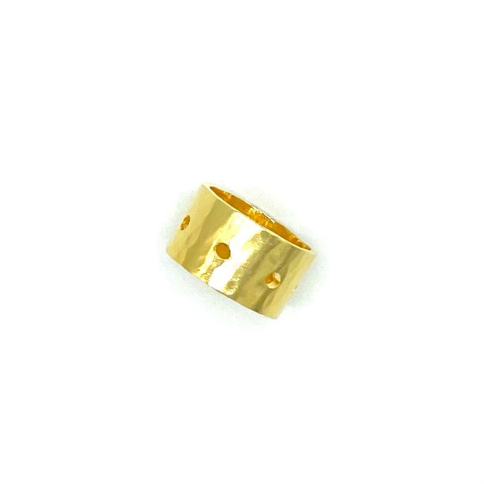 Jasmine - Ring Band 14k Gold Plated  In New Condition For Sale In Forest Hills, NY