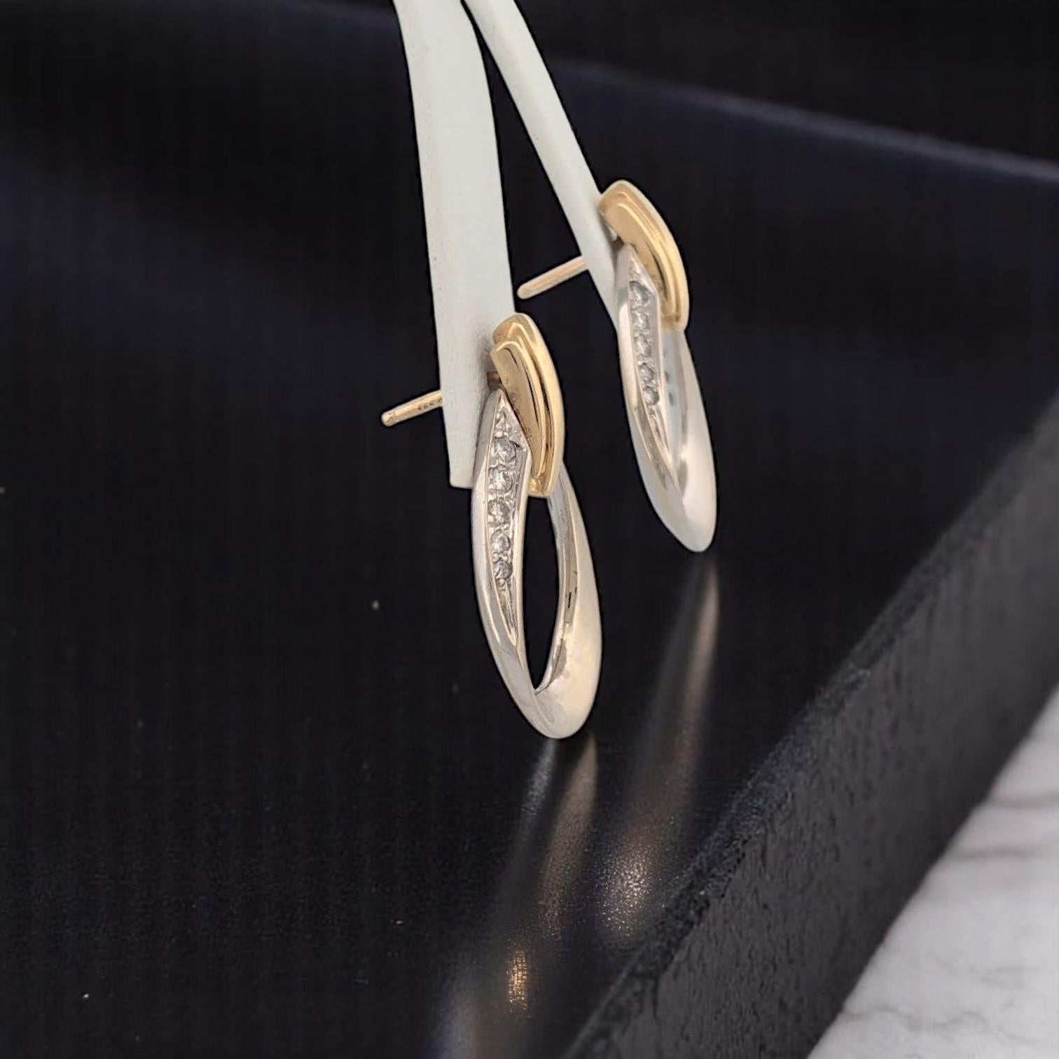 Artigiano Jasmine  Orecchini con diamanti in oro giallo 14K  Gioielli Eleg in vendita