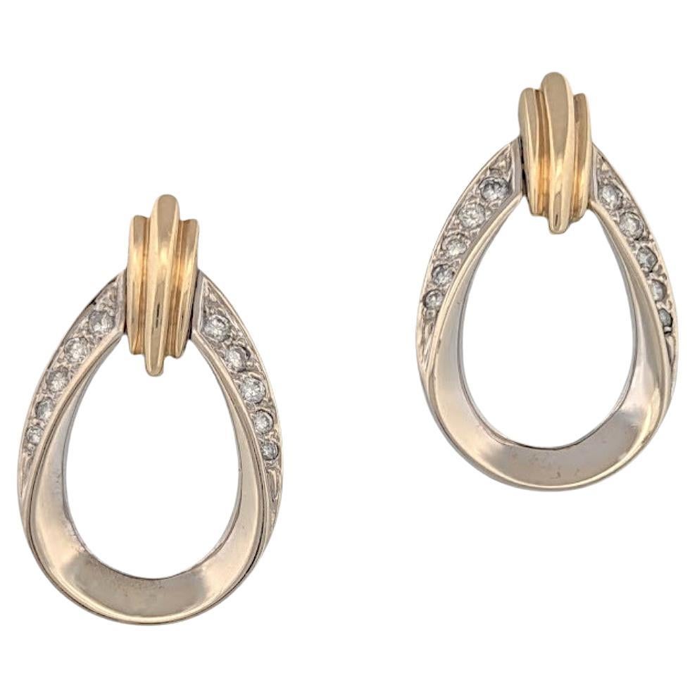 Jasmine  14K Yellow Gold Diamond Earrings  Elegant Fine Jewelry