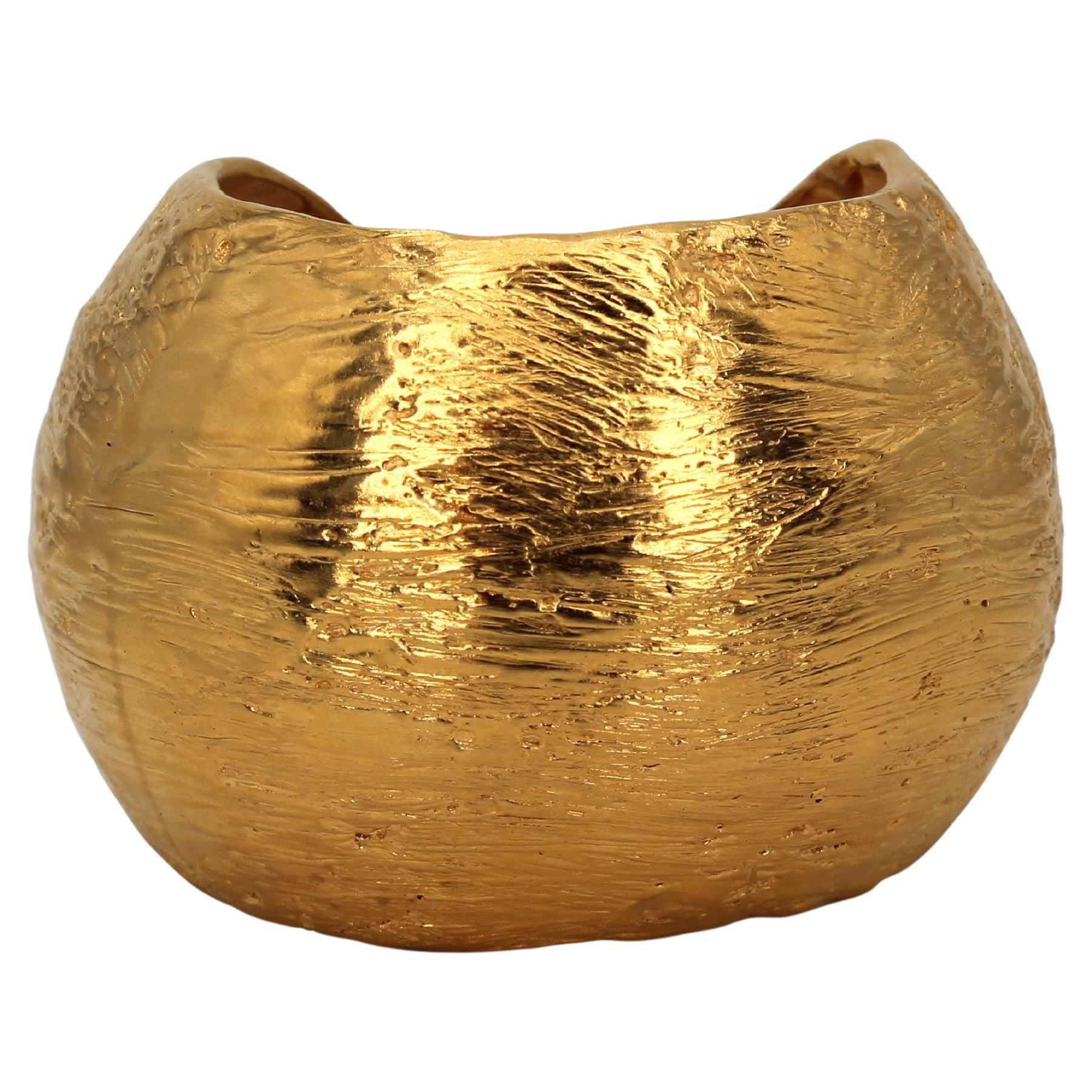 Brazalete grande Colección Jazmín - Bronce dorado