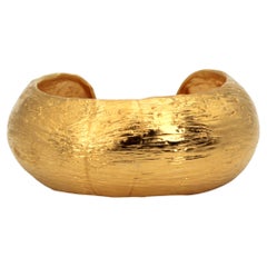 Jasmine Collection Thin Cuff – Gold-Plated Bronze