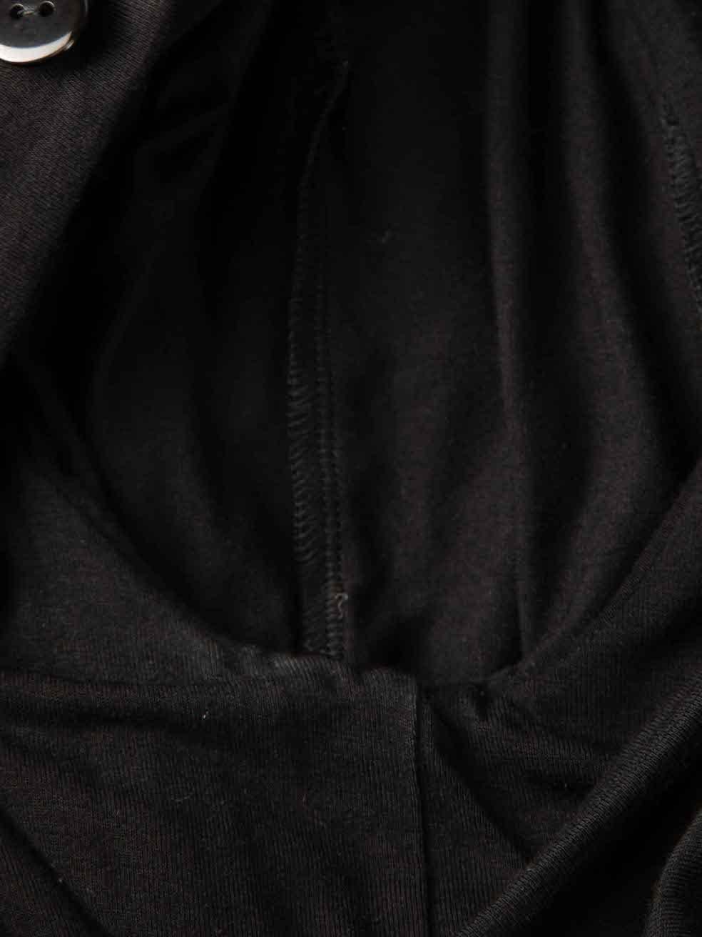 Women's Jasmine Di Milo Black Buttoned Mini Dress Size S For Sale