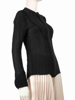 Jasmine Di Milo Black Sheer Button Up Shirt Size S