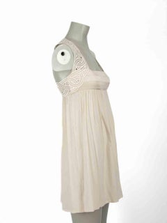 Jasmine Di Milo Ecru Silk Sleeveless Dress Size S