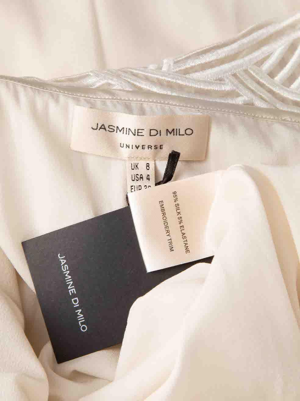 Women's Jasmine Di Milo Ecru Silk Sleeveless Dress Size S