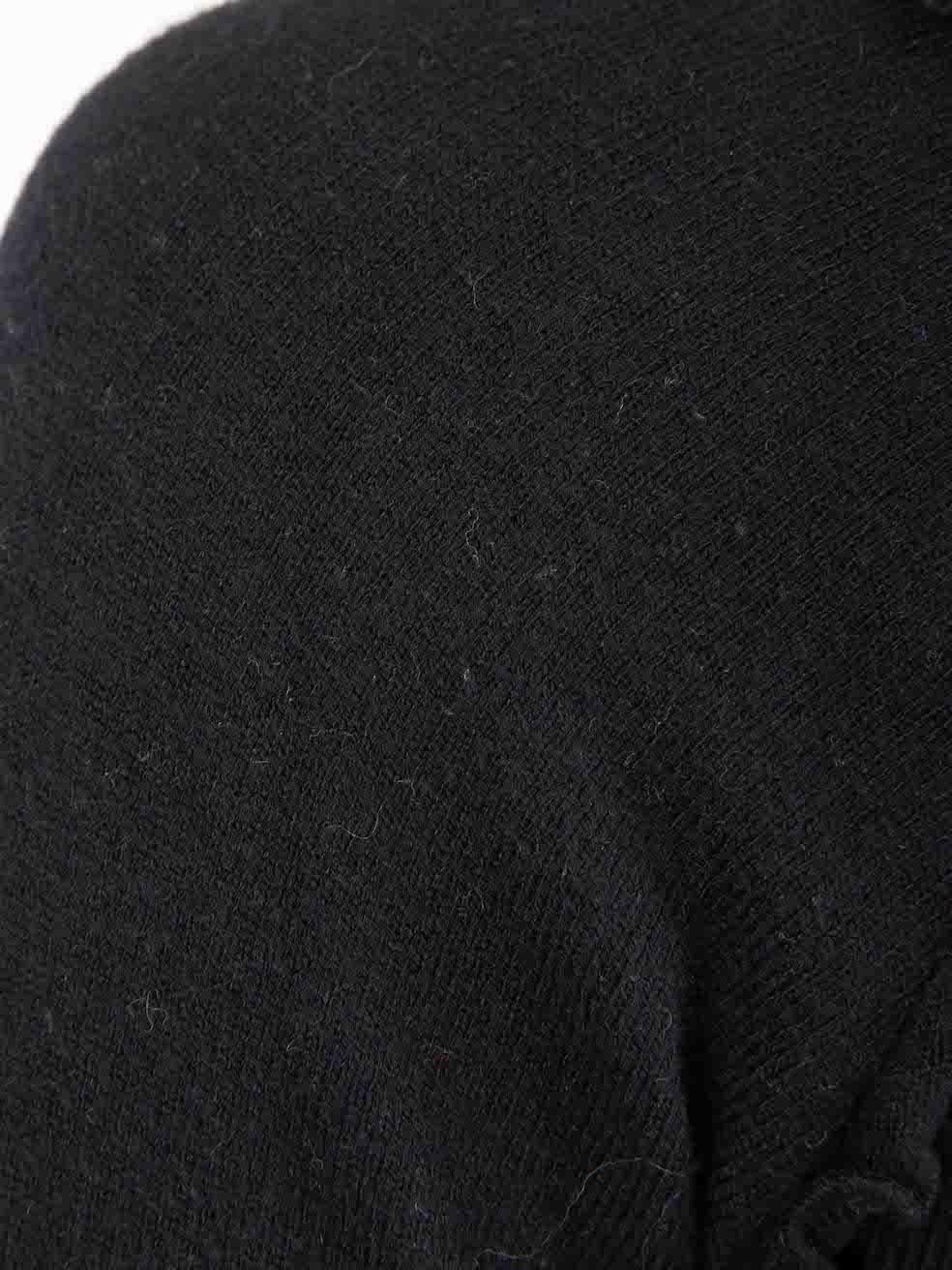 Women's Jasmine Di Milo Vintage Black Ruffle Knit Dress Size S
