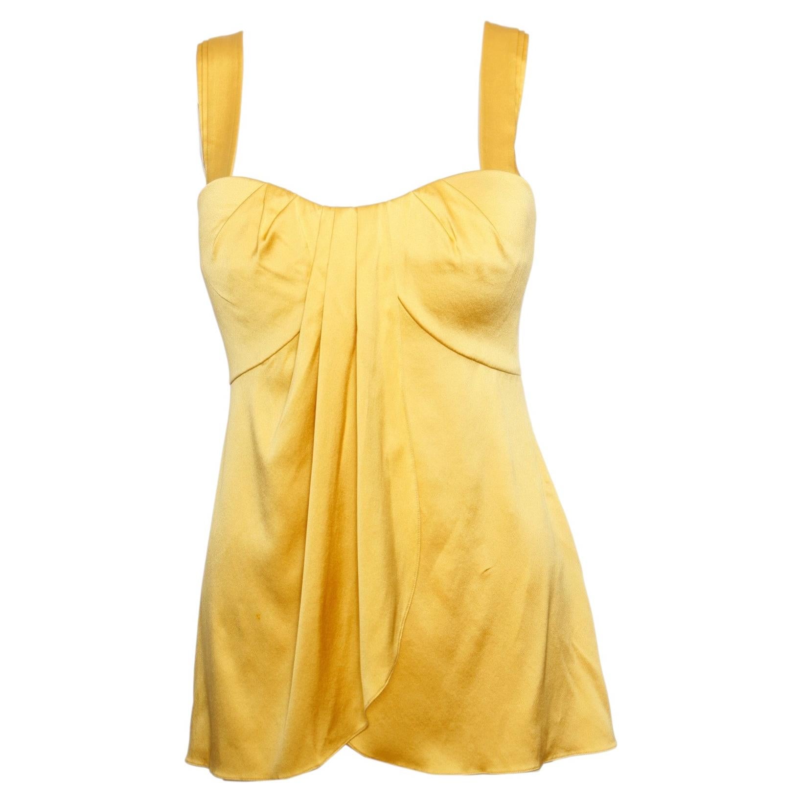 Jasmine Di Milo, Top en soie jaune