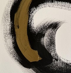 "Memory Lane 06" abstract acrylic on paper feeling emotion journey golden moment