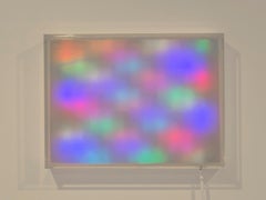 Ebb and Flow - Sfocatura, arte da parete con LED, 2021