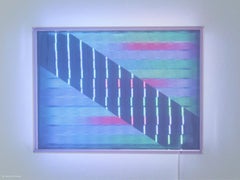 Ebb and Flow - Diagonal I, Arte da parete con LED, 2021