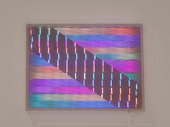 Ebb und Flow - Diagonal I, LED-verkabelte Wandkunst, 2021