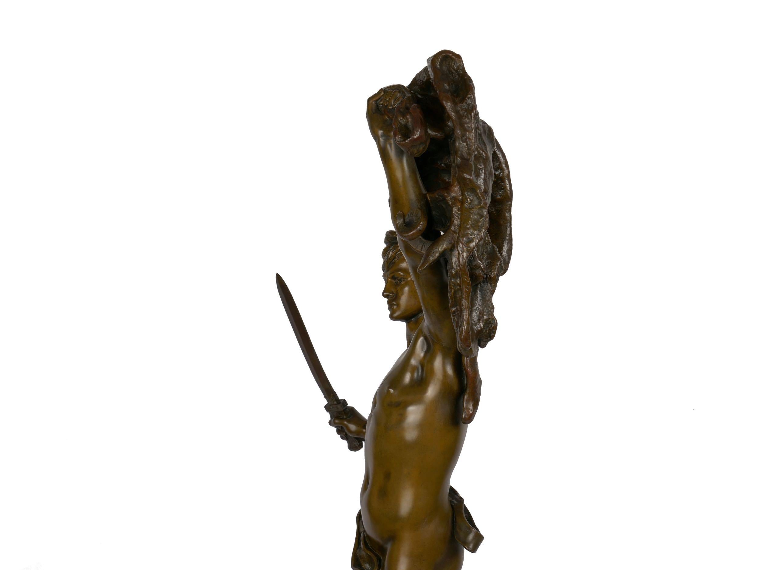 “Jason and the Golden Fleece” '1875' French Bronze Sculpture by Lanson & Susse 6