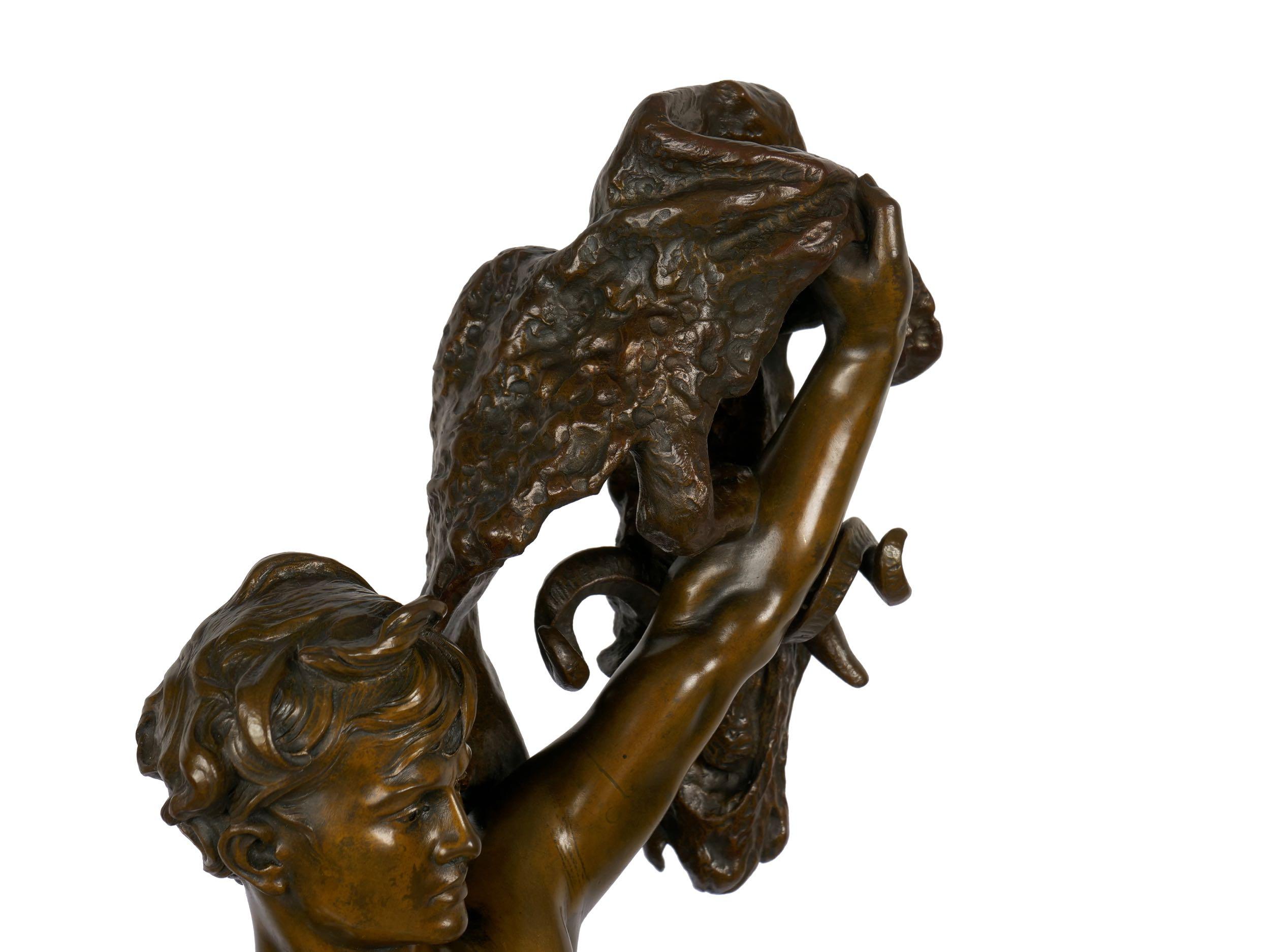“Jason and the Golden Fleece” '1875' French Bronze Sculpture by Lanson & Susse 14