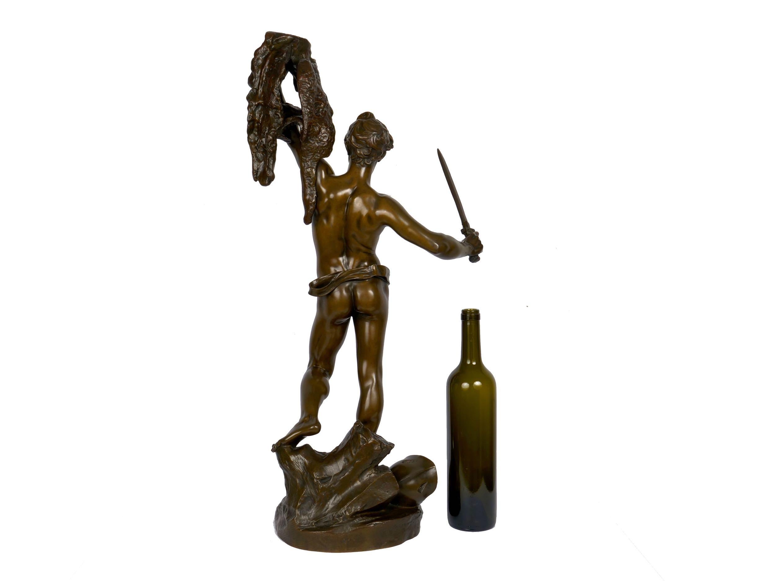“Jason and the Golden Fleece” '1875' French Bronze Sculpture by Lanson & Susse 1