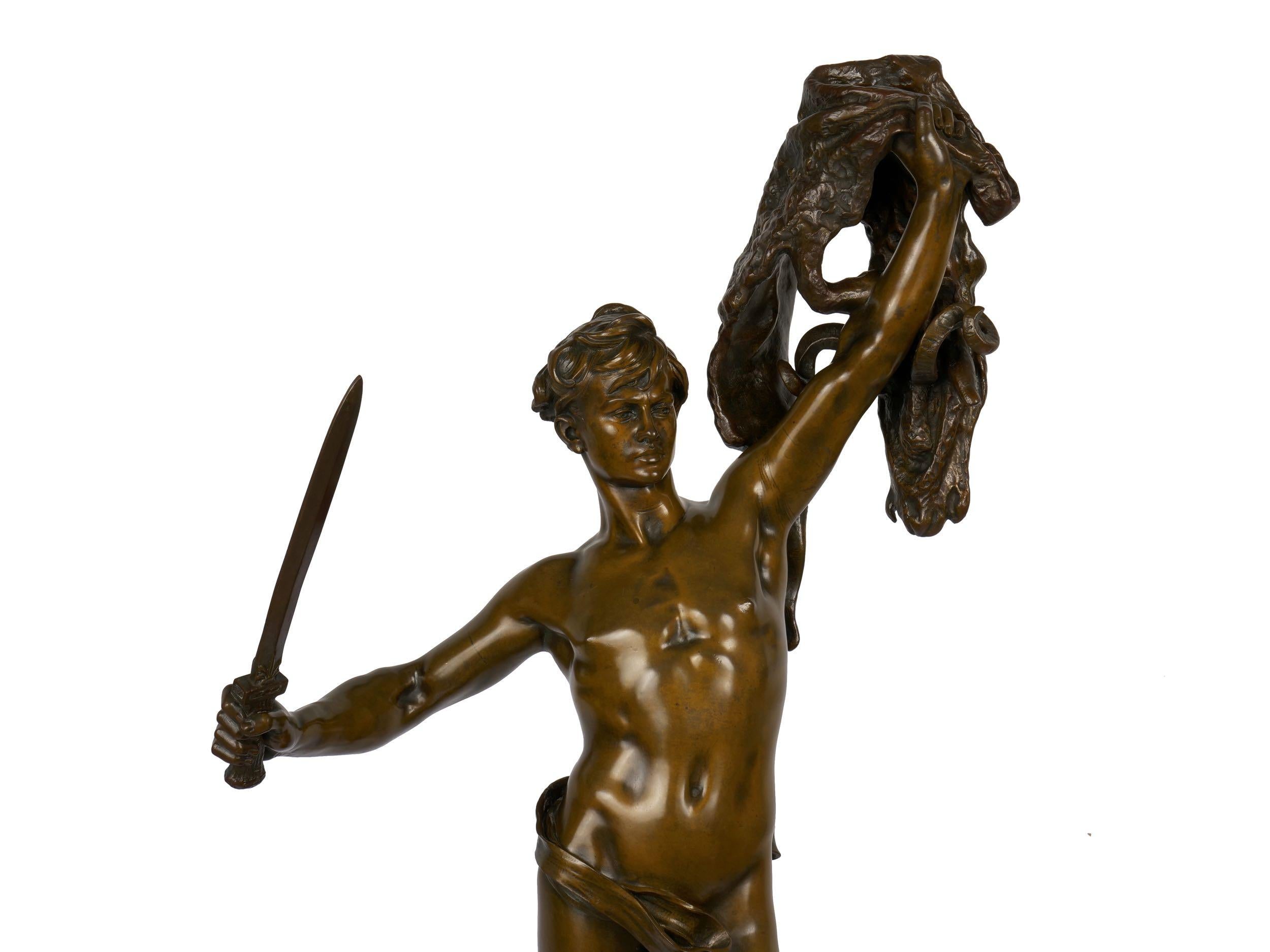 “Jason and the Golden Fleece” '1875' French Bronze Sculpture by Lanson & Susse 2