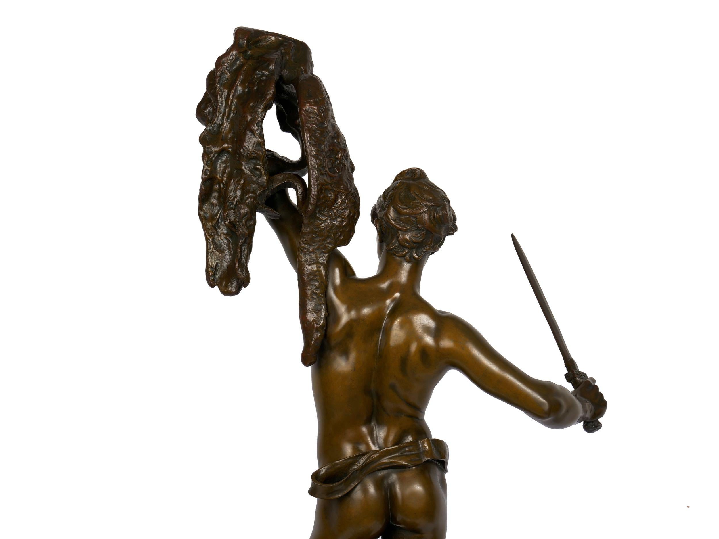 “Jason and the Golden Fleece” '1875' French Bronze Sculpture by Lanson & Susse 4